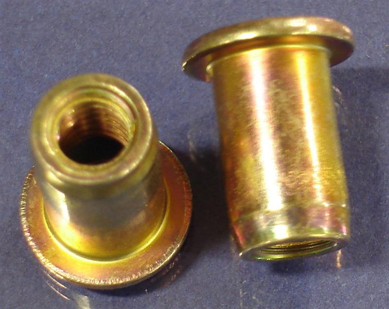 M6 x 1.00 Rivet Nut, Large Flange, Smooth Body JHP Fasteners