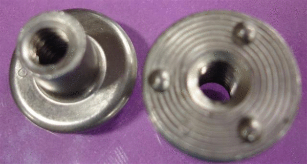 WELD NUTS WITH SMOOTH FLANGE STEEL SELF COLOUR FOR METRIC THREAD BOLTS SCREWS 