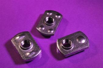 Weld on Nuts 3/8"-16 Thread Threaded Nut Steel Chassis Mount Tab Pack of 10 