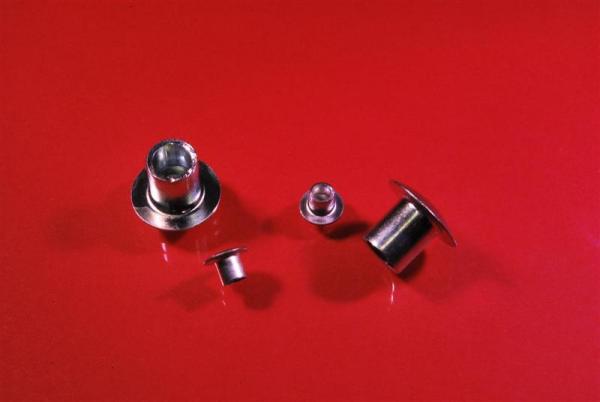 3/8" HEAD 25 VINTAGE COPPERED 7/16" x 1/8" SEMI HOLLOW TUBULAR RIVETS 